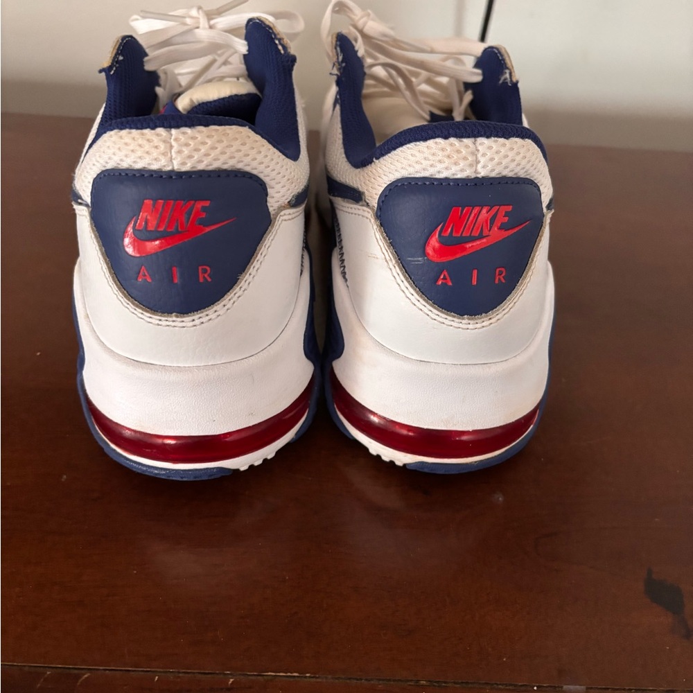 Nike Air Max Athletic Shoes - White, Blue, Red